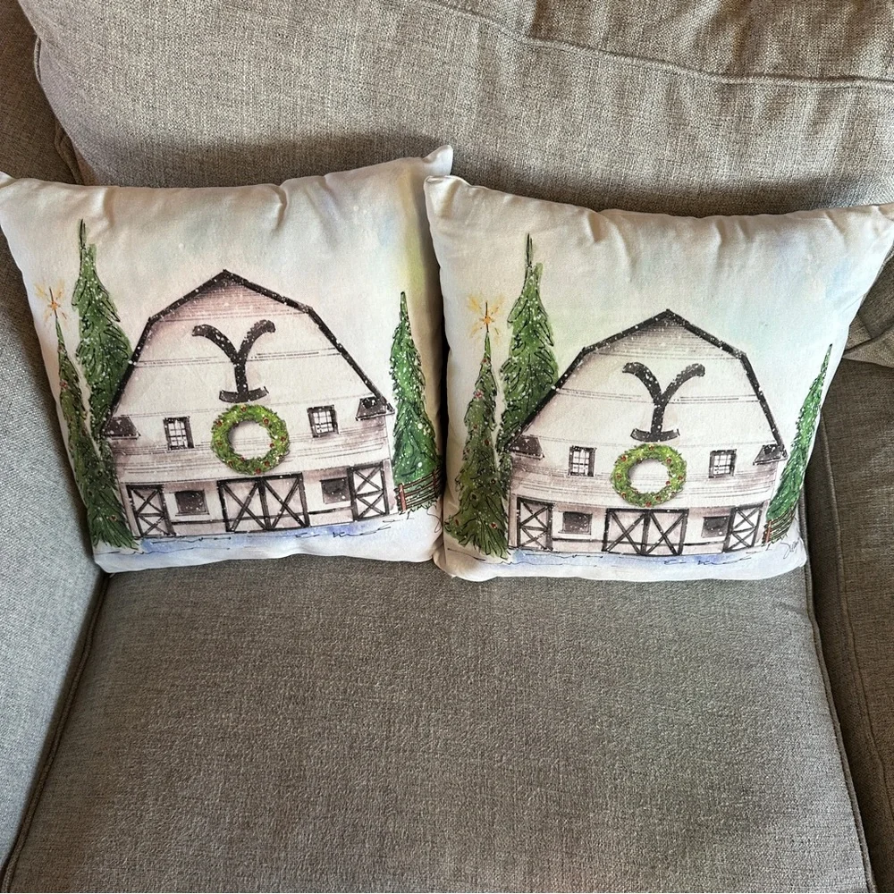 Yellowstone Dutton Decorative Throw Pillows with Inserts Set of 2